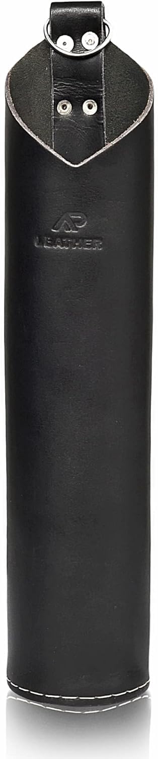Premium Cowhide Welding Rod Holder – 3" Diameter, 11" Length, – Durable & Stylish Leather Tool Holder for Welders,Flame-Resistant Electrode Bag,Leather Electrode Holder Black