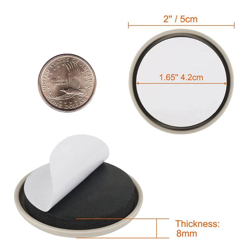 2 inches Stick Furniture Sliders, 12pcs Furniture Glides for Easy Moving on Carpet Hardwood (Beige) 2 inches, Round Beige