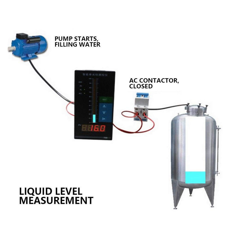 Level Meter Sensor Water Depth Level Display Meter Intelligent Pressure Controller Light Column Display 4-20MA Level Transmitter Liquid