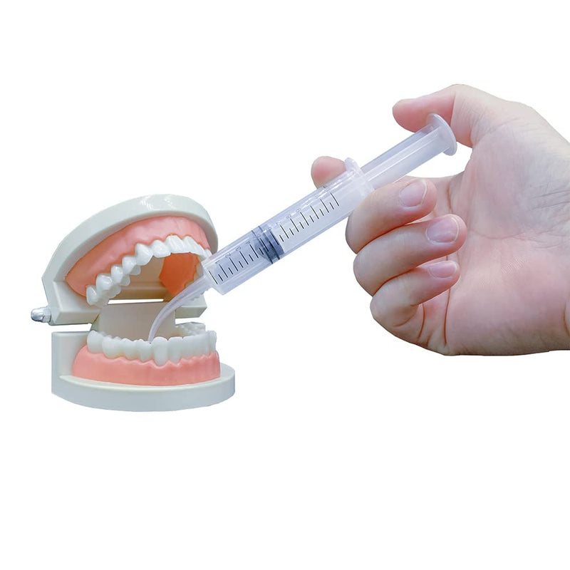 Wisdom Teeth Syringe, 5 Pack Irrigation Dental Syringes with Curved Tip for Dental Care Liquid Oral Tonsil Stone Curved-No Measurement