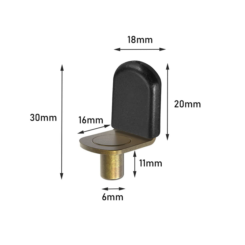Bronze Shelf pins, Glass Supports Furniture Cabinet Closet Bookcase Shelf Bracket-Style Pegs 30 Pack. Bronze