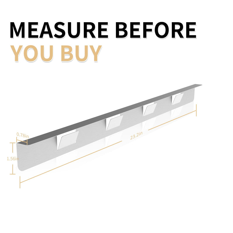 Stove Gap Covers 316 Stianless Steel Stove Gap Filler Oven Side Gap Filler Between Stove and Counter Slide in Range Trim Kit for Kitchen 2 Pack 23.2 inch Silver