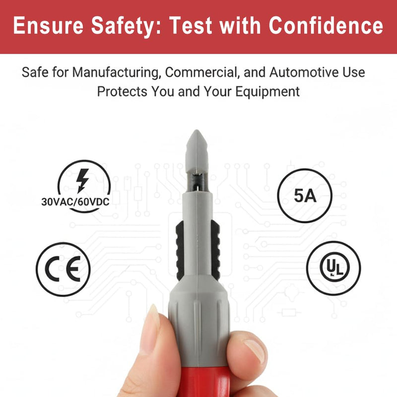 Wire Piercing Probe, 4 Pack Insulation Piercing Clip for Multimeter Voltage Testing, Automotive Circuit Diagnostic Tool, Multi Testers Needle Accessories