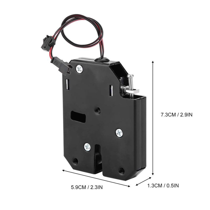 2PCS DC 12V 2A Electromagnetic Hidden Door Latch Locks, 150kg Force Magnetic Cabinet Locks, 1000000 Times Electromagnet Solenoid Lock (2) 2