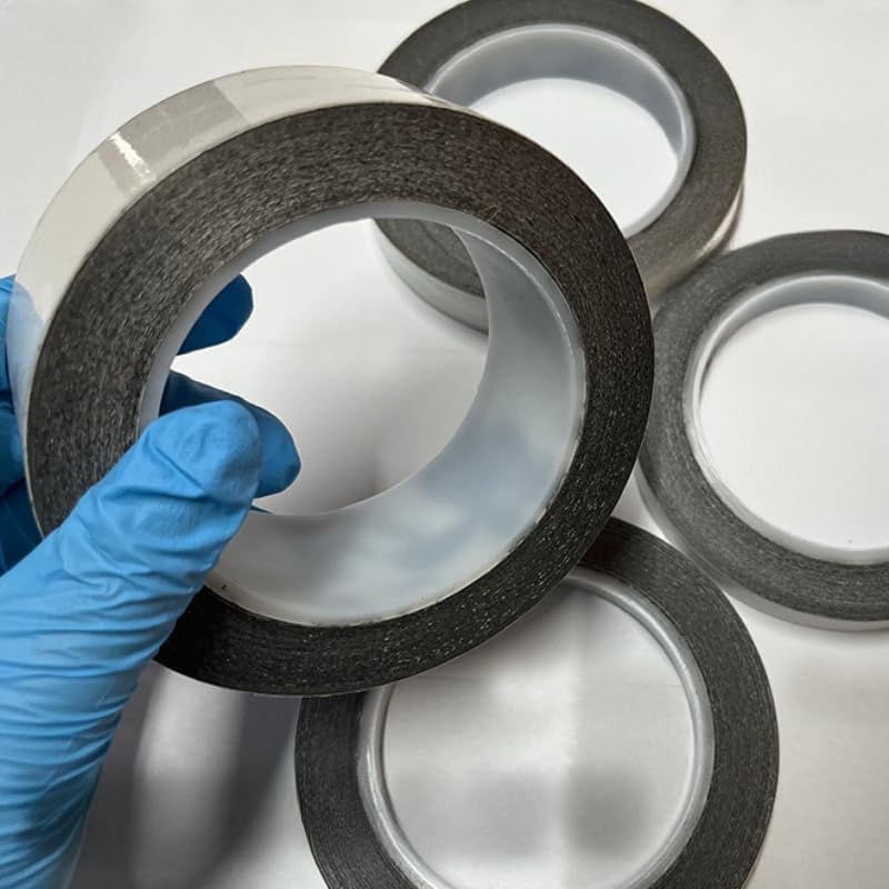 Aluminum Matrix Carbon Double-Sided Tape for SEM TEM EDS EDAX Scanning Electron Microscope Conductive Carbon Tape (Aluminum Substrate, 3 mm Width) Aluminum Substrate