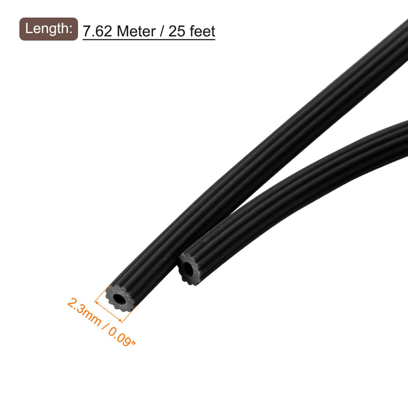 uxcell Screen Spline, 0.09" x 25ft Round Window Screen Repair Retainer Spline for Door Window Screens Replacement, Black