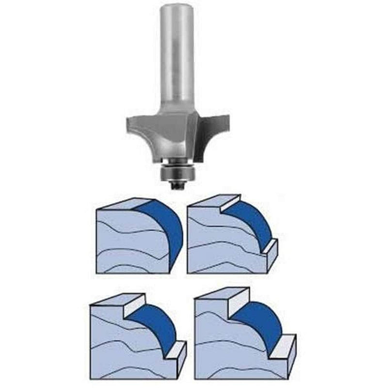 Whiteside 2040B Extra Deep Multi-Beading Set: 1/4 Inch Radius, 1-1/4 Inch Large Diameter, 1/2 Inch Cutting Length, 1/2 Inch Shank, 2-3/8 Inch Overall Length