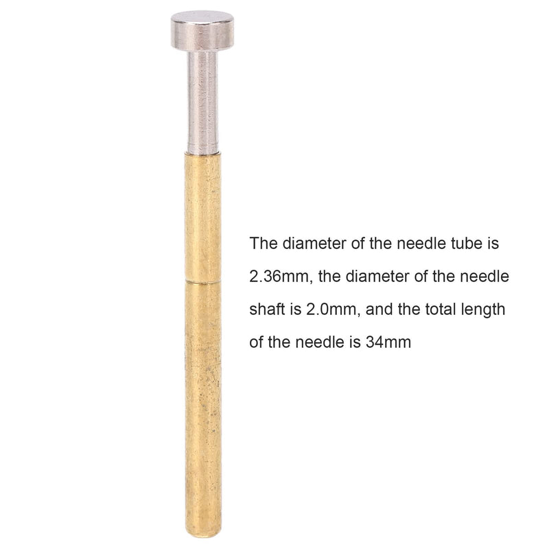 Pogo Pin Flat Head PCB Testing Probes Spring Loaded Brass Material 2.36mm Tube Diameter 34mm Length 100pcs