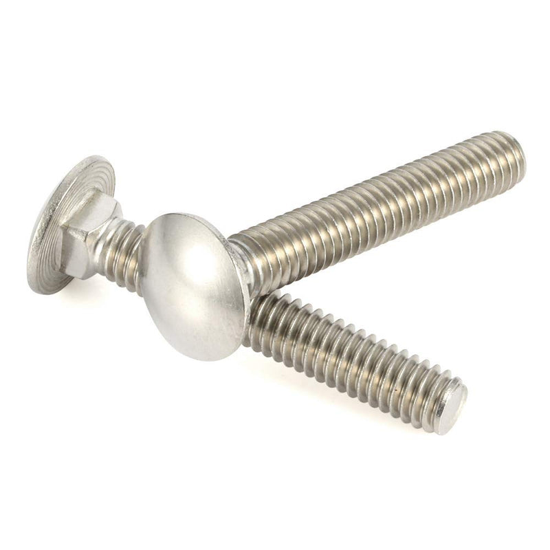 5/16-18 x 1-1/2" Carriage Bolts, Stainless Steel 18-8 (304), Round Head, Square Neck, Fully Threaded, 20 PCS 5/16-18 x 1-1/2"
