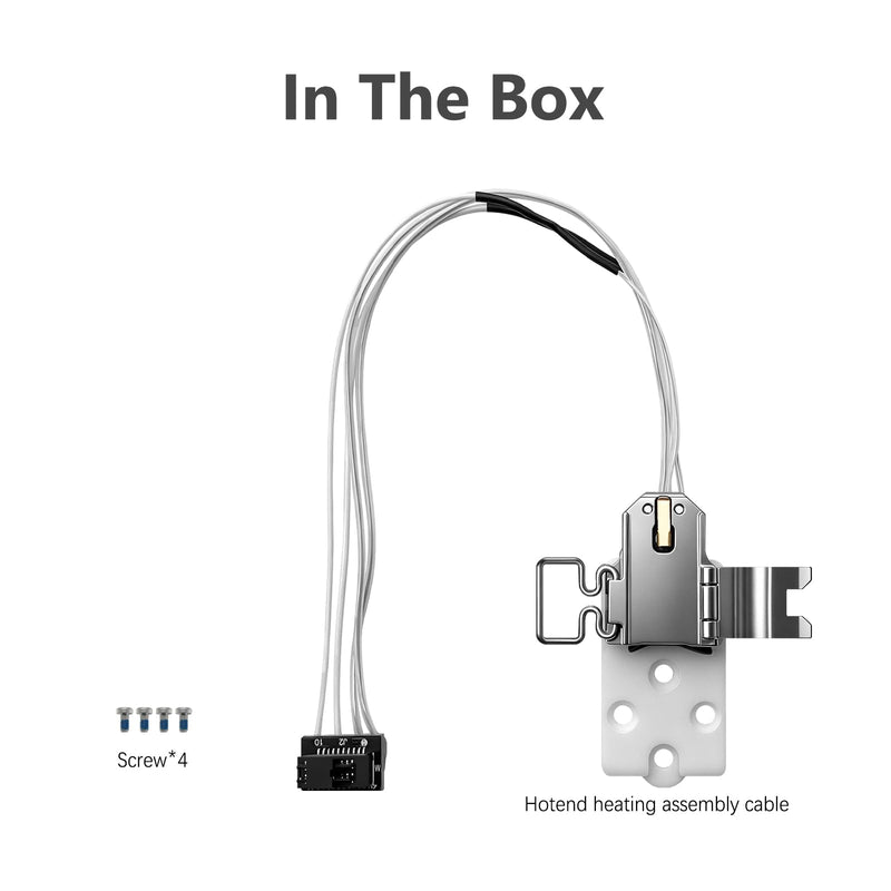 for Bambu Lab H2D/H2C Hotend Heating Assembly - Left,Zirconia Ceramic Base with Pre-Installed Thermistor & Heater Cartridge – Excellent Thermal Insulation– Quick-Clamp Design for Bambu H2C H2D Parts for Bambu H2D/H2C Left
