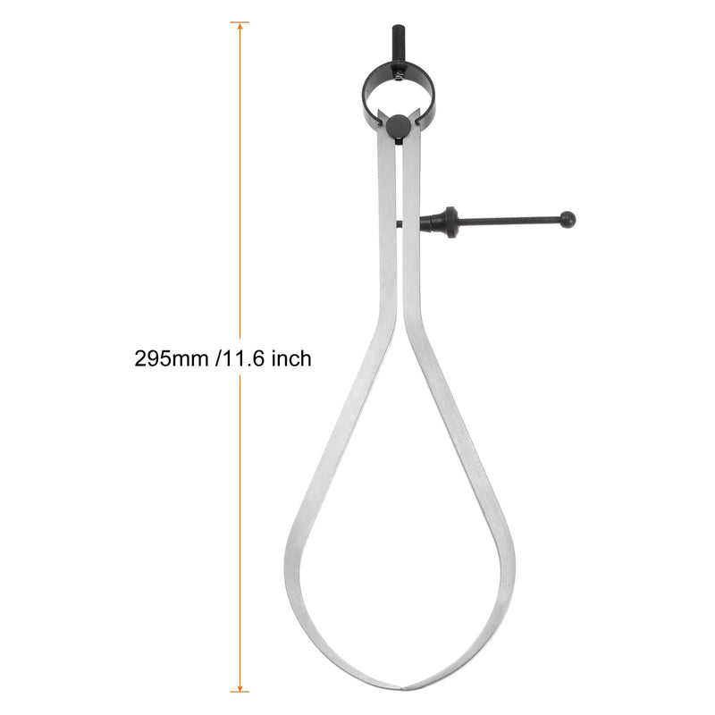 HARFINGTON Spring Joint Caliper 10 inch / 250mm Steel Adjustable Spring Outside Caliper with Solid Nut for Wood Turning Lathe Work 10"