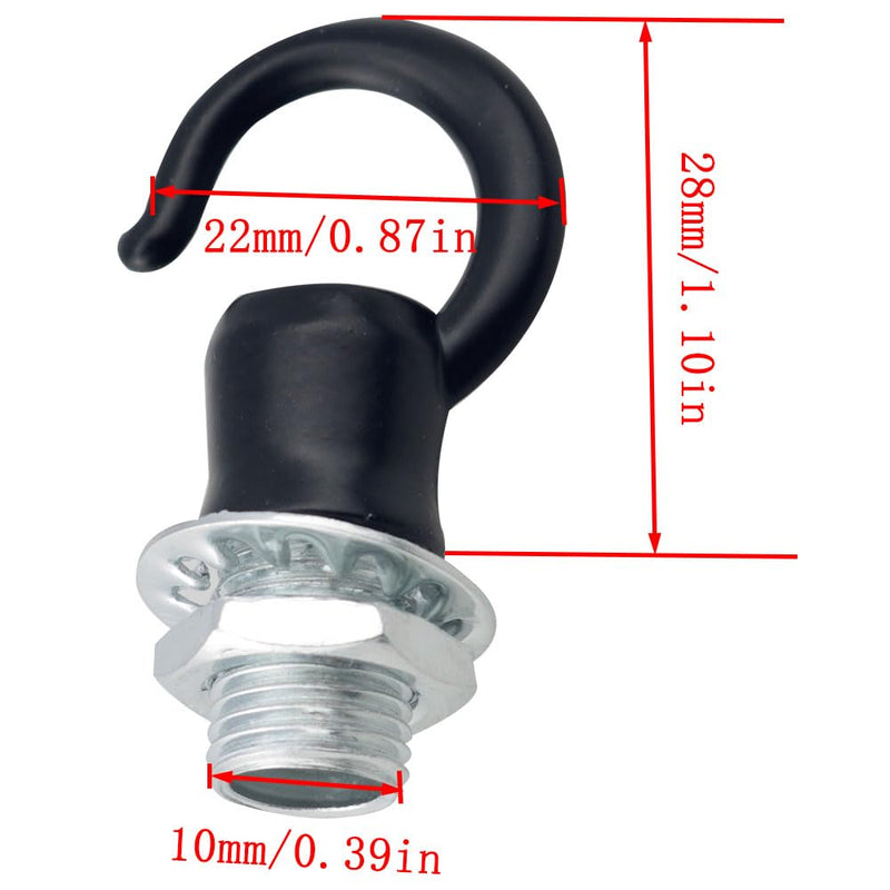 4 Sets Opening Fixture Hook Eyebolt Nut Lamp Nut Lantern Hook Lamps Lighting Accessories DIY for Fixing Wire and Chandeliers