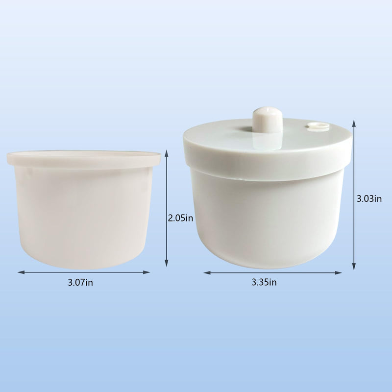 Autoclavable Dental Burs Soak Box with Strainer Dental Bur Holder Cleaner for Cleaning Dental Burs (White) White