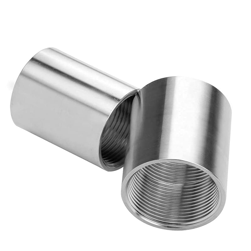 Beduan Stainless Steel Cast Pipe Fitting, Coupling, 1/2" x 1/2" Female Threaded (1" Length, Pack of 2) 1/2" Female x 1" Length