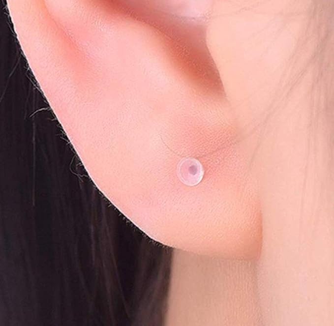 LIKENNY Secret Earrings, Resin Transparent Earrings, Accessories, Parts, Hypoallergenic, Perfect for Maintaining Piercing Holes (Set of 20) - NewNest Australia