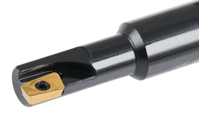 Accusize Industrial Tools 1/2'' 90 Deg Square Shoulder Indexable End Mill with Carbide Apkt11T3 Inserts, 0056-0913 1/2" Cutting Dia., 5/8" Shank, 1 Flute