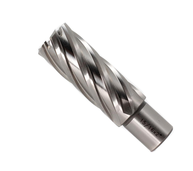 OSCARBIDE 15/16" x 2" HSS Annular Cutter 3/4" Weldon Shank Mag Drill Bit | 2 Flat |15/16"Cutting Diameter | 2"Cutting Depth | Burr-Free Holes | Rapid Chip Removal | 10x Faster Than Twist Drills
