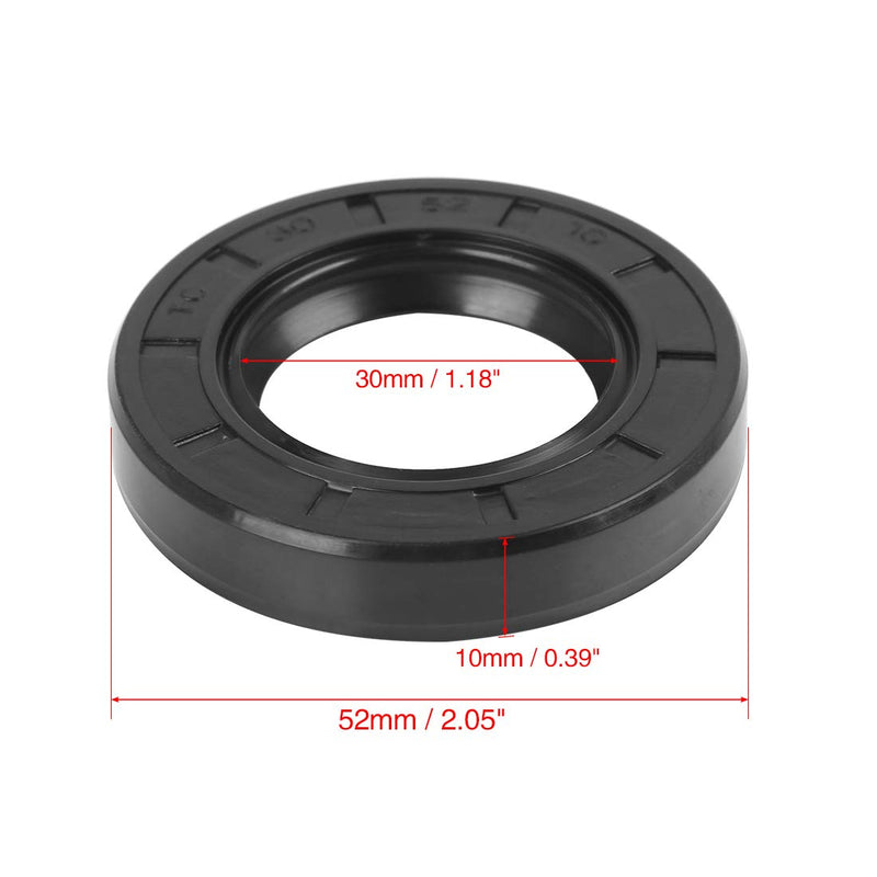 X AUTOHAUX 30mm X 52mm X 10mm Rubber Double Lip TC Oil Shaft Seal for Car Automobile 30x52x10mm