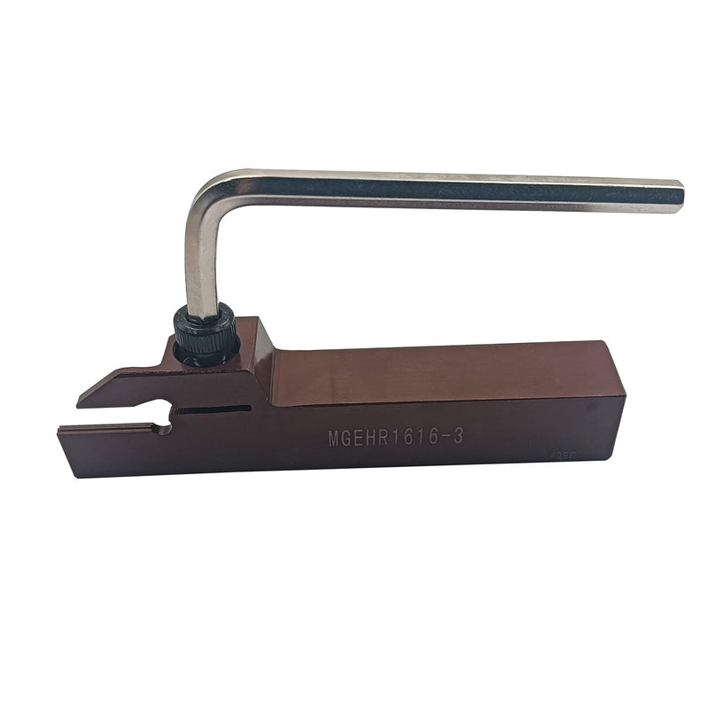 5/8inch Indexable Lathe Grooving Parting Holder MGEHR1616 Spring Steel with 10pcs MGMN200/300 Heavy Duty Nickel Plated Right Hand Cut Off Tool Carbide Inserts (5/8in Holder +MGMN300) 5/8in holder +MGMN300