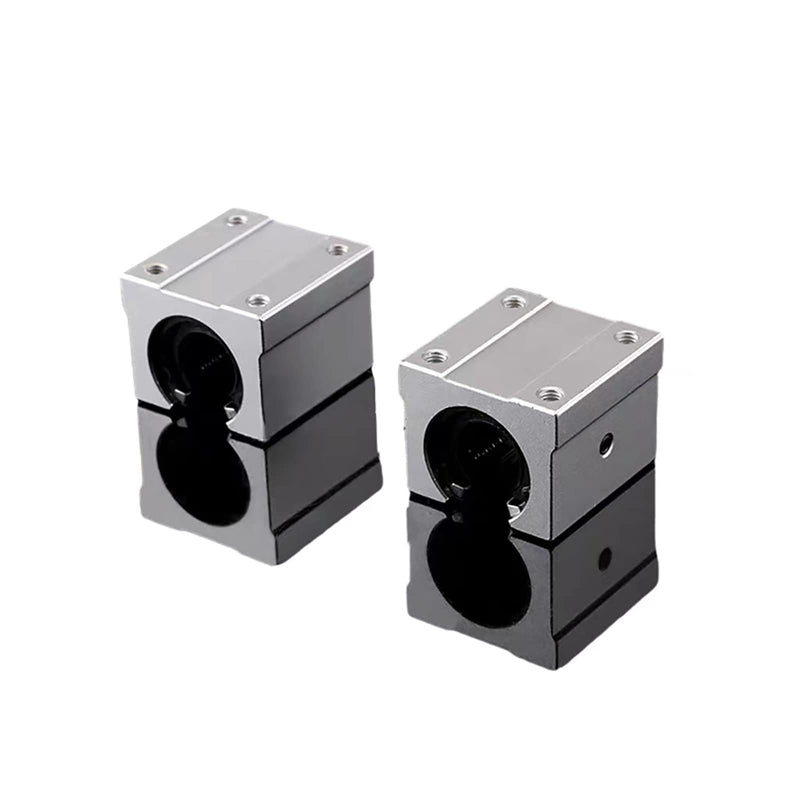 SBR20UU Bearing Blocks, 2Pcs 20mm Open Sliding Ball Bearing Block for SBR20 Linear Motion Shaft Guides Slide Rails as CNC Linear Rail Kit SBR20UU