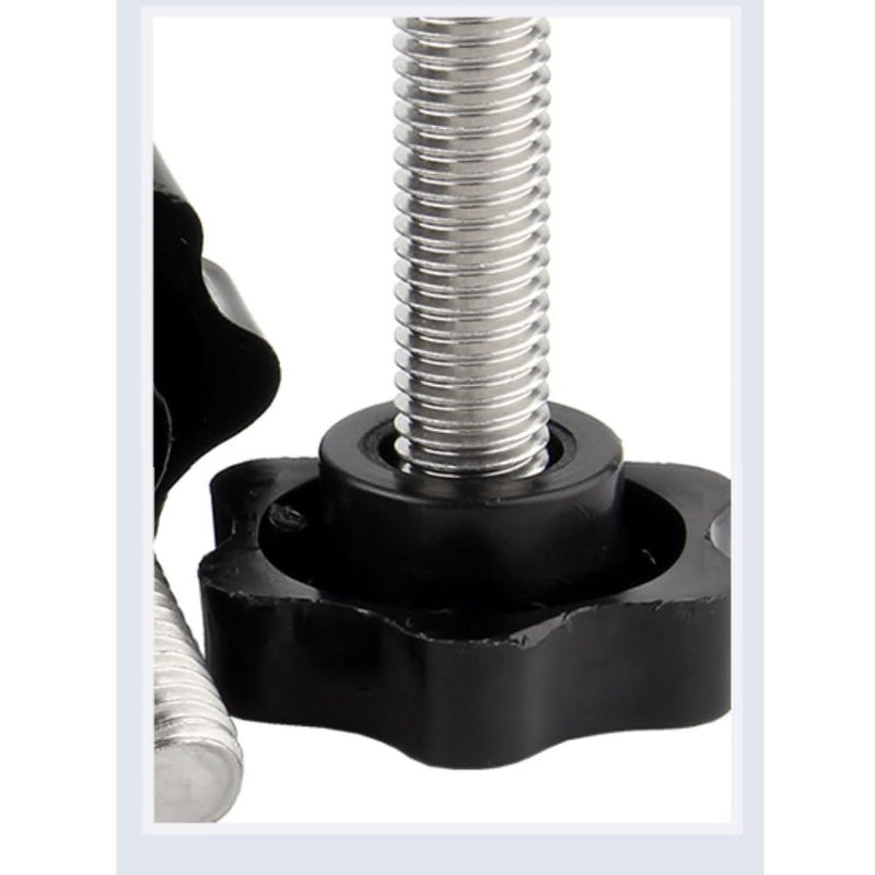 4Pcs M10 x 70mm Star Clamping Knob Grip Thumb Screw Head Diameter 38mm Knobs Nut Screws Tightening Thread Replacement Machine Handle M10x70mm(4Pcs) Black 4