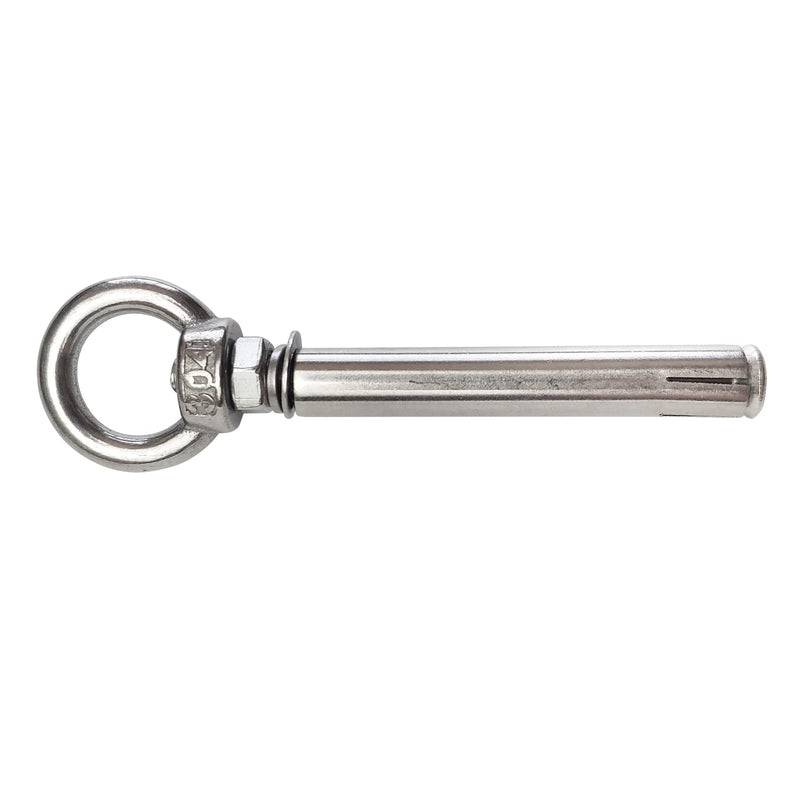 Expansion Bolts Anchor Bolt 5 Pack M6*80mm 304 Stainless Steel Expansion Screws Bolts Eyes Ring Fastener Wall Concrete M6*80