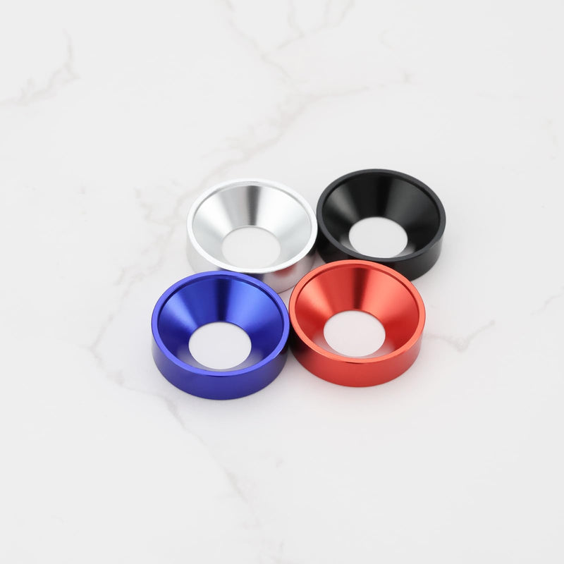25pcs M8x18x5mm Countersunk Washers Alloy Aluminum Colourful Gaskets Contains 5pcs Each of Black/Red/Blue/Silver/Gold for Car Furniture Screw Accessories M8 - NewNest Australia