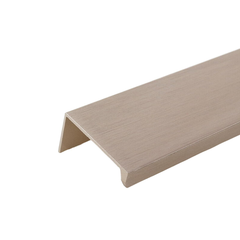 12Pcs Edge Finger Tab Pull 8inch/200mm Brushed Champagne Gold Cabinet Pulls for Kitchen Bedroom Drawer Cabinet (6.3"/160mm Hole Center)