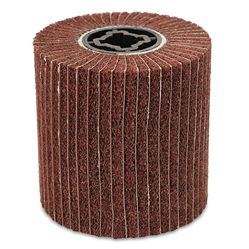 BHA Interleaf Flap Wheel Abrasive Drum, 4" x 4" with 3/4" Quad Keyway (120 Grit) 120 Grit