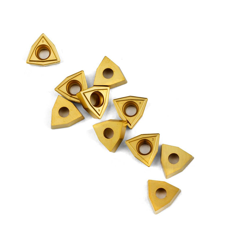 OSCARBIDE WCMT050304(WCMT2.52) Carbide Turning Inserts,WCMT Inserts CNC Lathe Insert for Indexable Lathe Turning Tool Holder Insert Replacement,10 pcs/Pack