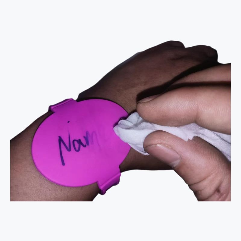 1Pcs Nurse Must Haves for Work Erasable Wrist Strap Reusable Patient Wrist Strap Silicone Memo Wrist Strap Notepad Vital Sign Recorder Wearable Wrist Strap Hands for Tech Supplies Grad Gift (Purple) Purple