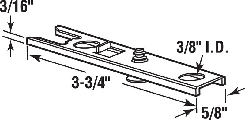 Prime-Line N 6823 Steel Bi-Fold Door Top Pivot Bracket, for Acme Doors (Single Pack) 1 Count (Pack of 1)