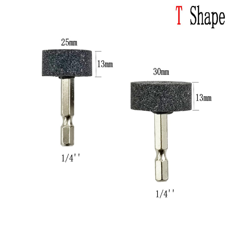 𝐋𝐮𝐨 𝐤𝐞 8 Pcs Rotary Grinding Stone - 1/4'' Hex Shank Assorted Shape Abrasive Stone Mounted Grinding Point Aluminum Oxide Sharpening Bits for Rotary Tool Drill 8Pc Assorted Grinding Stones