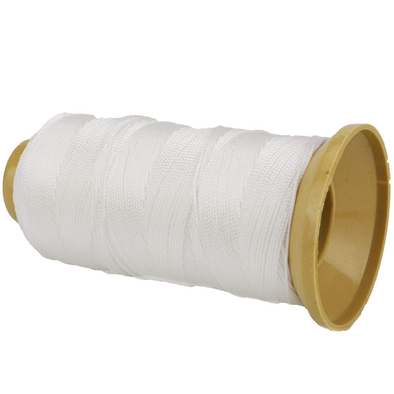 656 Feet Twisted Nylon Line Twine String Cord for Gardening Marking DIY Projects Crafting Masonry (White, 1mm-656 feet) White