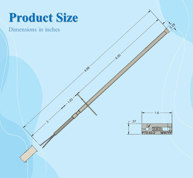 Replacement for Frigidaire 316490000 Oven Probe Temperature Sensor 12-Month Warranty