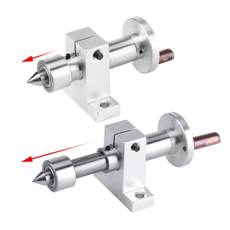 Double Bearing Live Center,Mini Lathe Telescopic Taper Revolving Centre,Adjustable Holing Depth,Good Heat ,High Mechanical Strength,for Woodworking or Lathe Machine