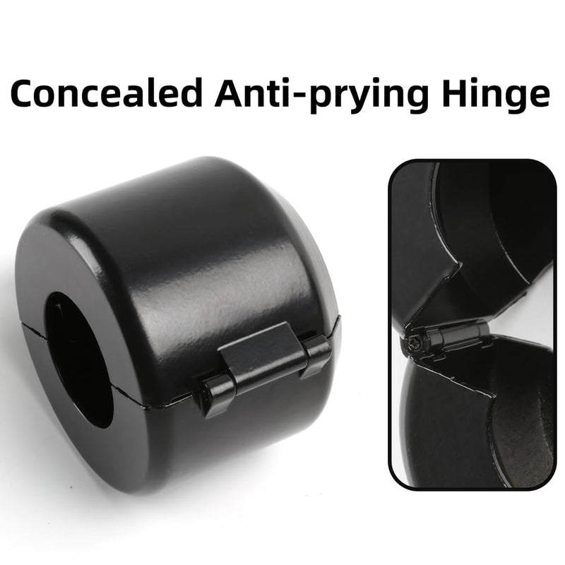 Door Knob Lockout Device Cover to Disable Doorknob/Faucet/Water Valve Hose Lock Door Handle Temporary Lock for Bedroom Door from Outside Handle Without Drilling (2, Black) 2