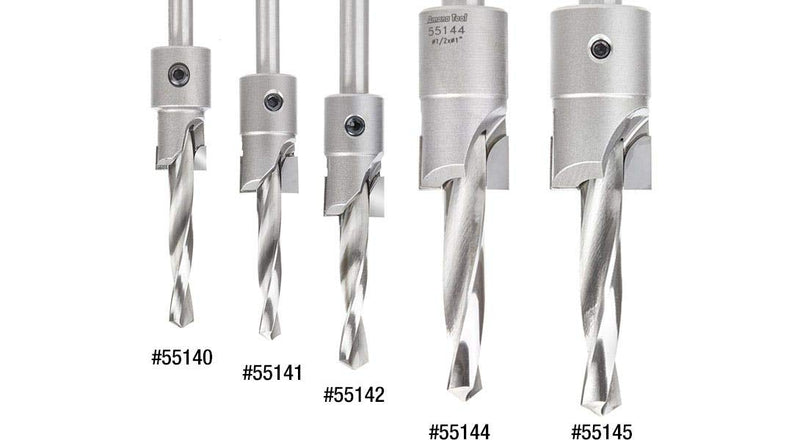 Amana Tool 55141 Carbide Tipped Shankless Counterbore with Slow Spiral #20 Screw 3/4 D x 5/16 Drill D x 5/16 Drill SHK 3/4 D x 5/16 D x 5/16 SHK