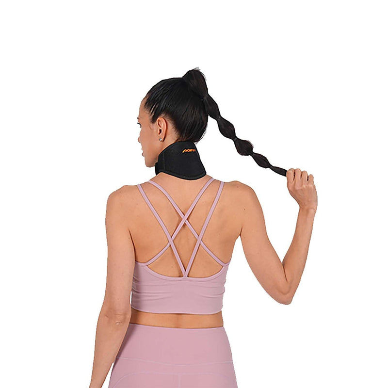 Medical Grade Neck Support Brace Strap for Neck Pain Relief and Bone Relaxer with Self Heating Neck Wrap and Tourmaline Adjustable Cervical Collar for Physical Therapy, Arthritis, Headaches Black - NewNest Australia