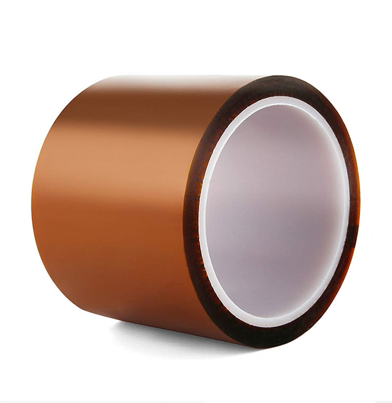 High Temp Tape, (4 inch X 108 FT) Polyimide High Temperature Resistant Tape Silicone Adhesive - for 3D Print Bed,Soldering,Masking etc. 100mm x 33M
