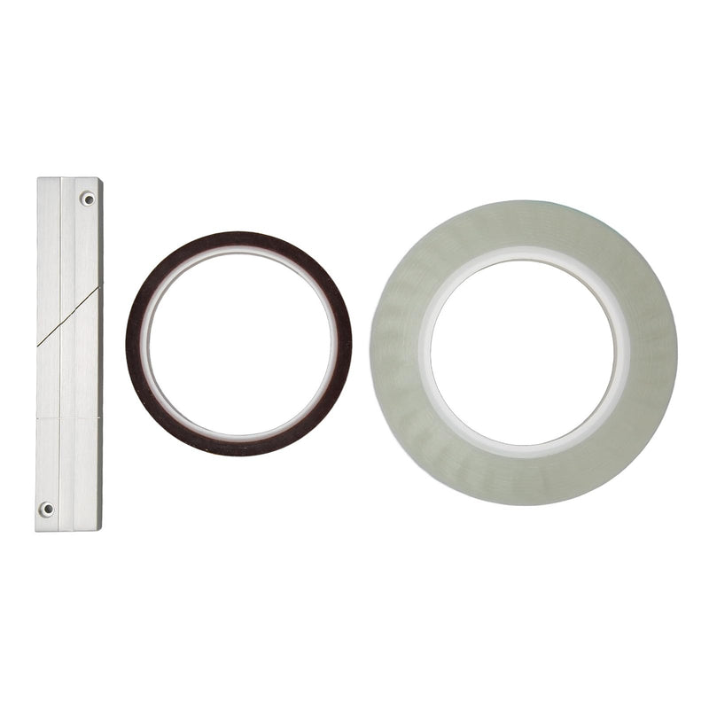 Splicing Block Kit, Aluminum Studio Grade for 1/4 10 Inch Open Reel Gold Leader Tape Media with Splicing Tape, for Revoxsonido 1/4 10 Inch Open Reel Tape Media