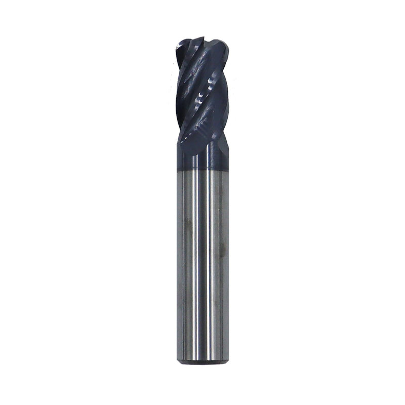 1/2in Solid Carbide Corner Radius End Mill,30 Degree Helix-0.125inCorner Radius, 4 Flutes,AlTiN Coated Bits Tool for Medium Hardness Steel, Brass, Iron 1/2in 0.125"