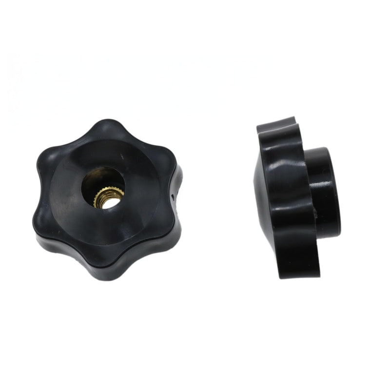 T Track Knobs Six-Star Thru Knobs 1/4”-20 Hole Knobs for Sawing Machine Drilling Machine Lathe Fixed Length Fixture -6PCS