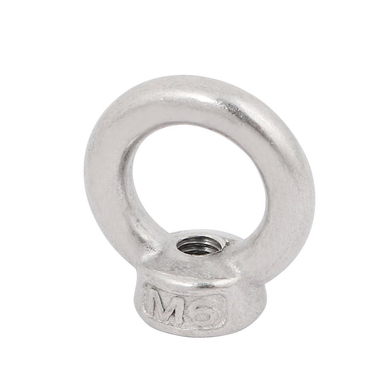 uxcell Lifting Eye Nut M6 Female Thread 316 Stainless Steel Round Shape for Rope Fitting Pack of 2