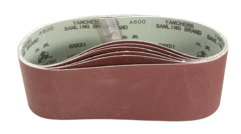 3 x 21 Inch Aluminum Oxide Sanding Belt for Belt Sander 600 Grit 6pcs 600 Grit(6pcs)