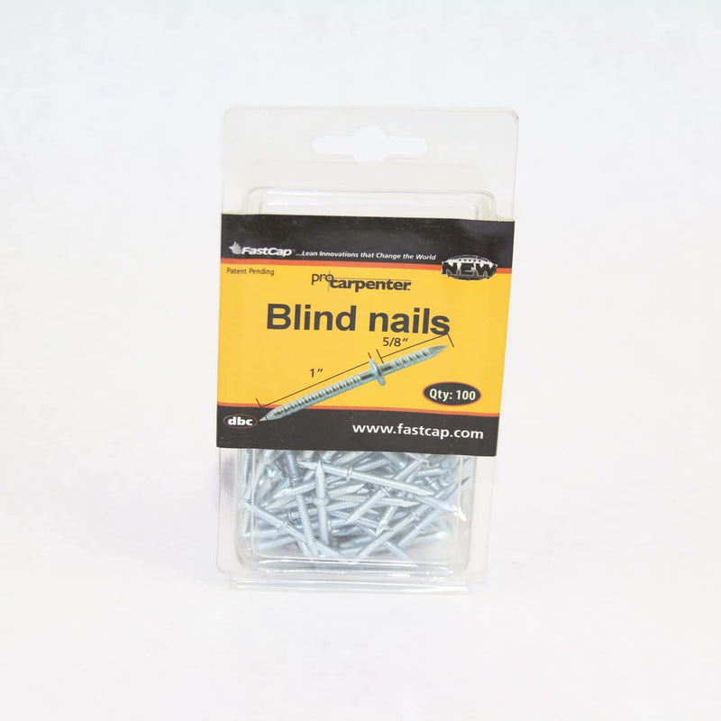 FastCap Blind Nail Kit with 100 Nails (1" x 5/8") | Designed for Invisible Fastening, Achieve a Flawless Finish with No Visible Holes or Putty Required, 00973