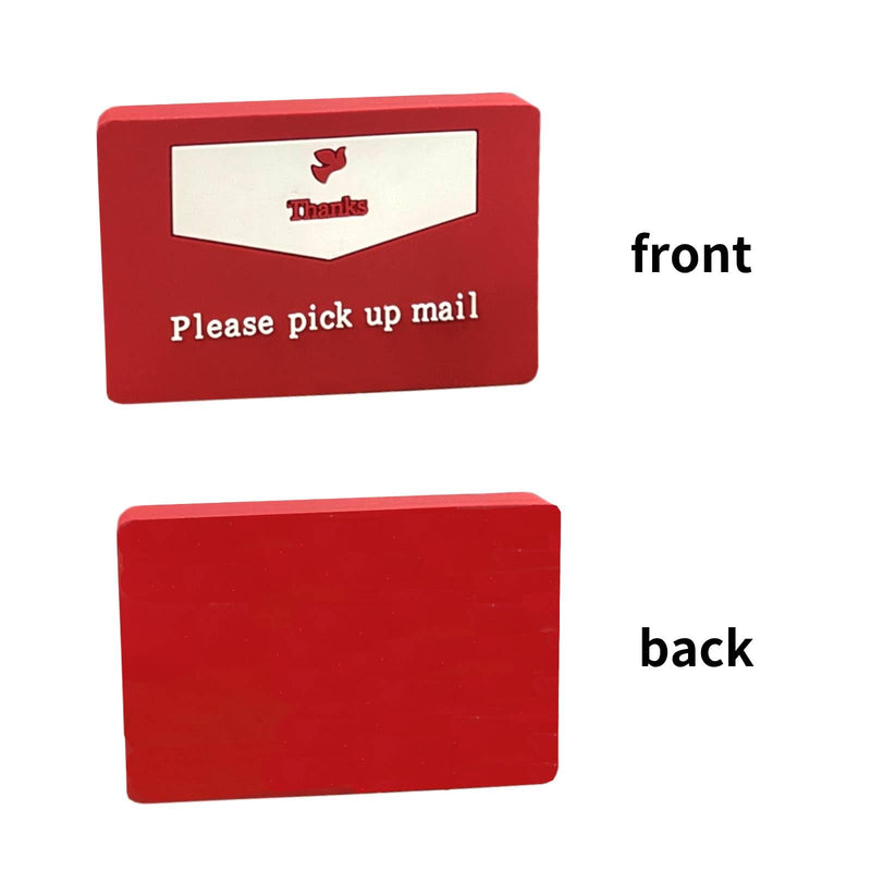 YeeBeny Mailbox Flag for Outgoing Mail Post Flag with Bright Red Background Please Pick Up Mail Mailbox Sign Alert Magnet, 1.57x2.36 Inch Mailbox Notification Magnets Rectangle