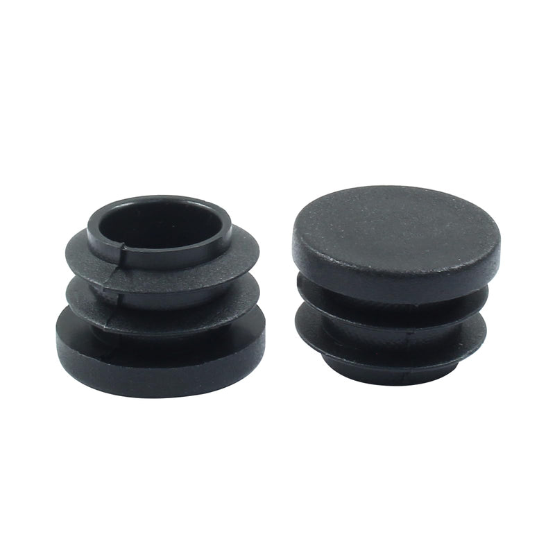12 Pack 3/4 Inch (19mm) Round Plastic Hole Plugs, Black Pipe Tubing End Cap for Round Metal Tube Diameter: 3/4" 12 Pcs