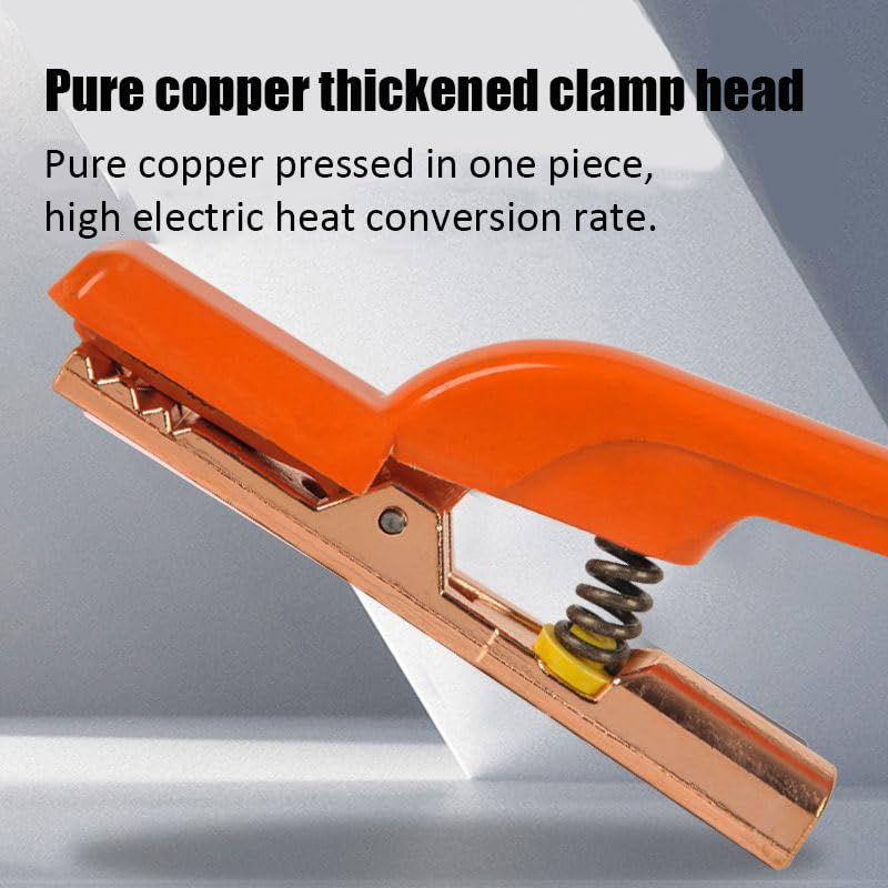 Stick Welding Electrode Holder with Curved Handle, 800 Amp Heavy Duty Stick Electrode Holder in Brass Jaw, Easy Grap Assembly Electrode Rod Stick Holder