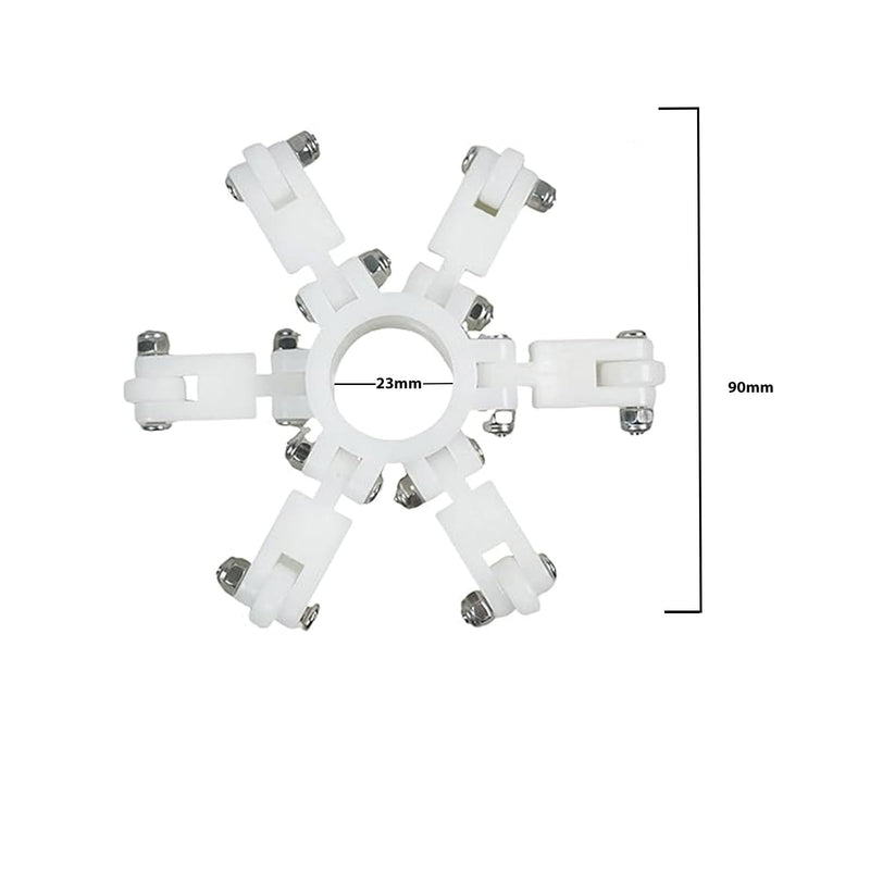 23mm Sewer Inspection Camera Protective Cover, 104mm Sewer Camera Head Center Guide Wheels,White Plastic, Accessory for Pipes Over 104mm